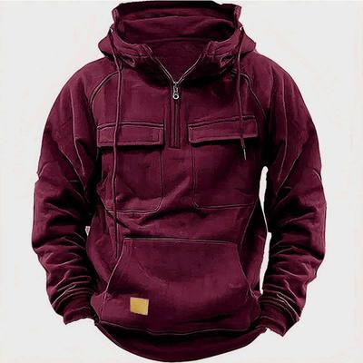 Mens Hooded Youth Sweatshirt Mens Workwear Solid Color