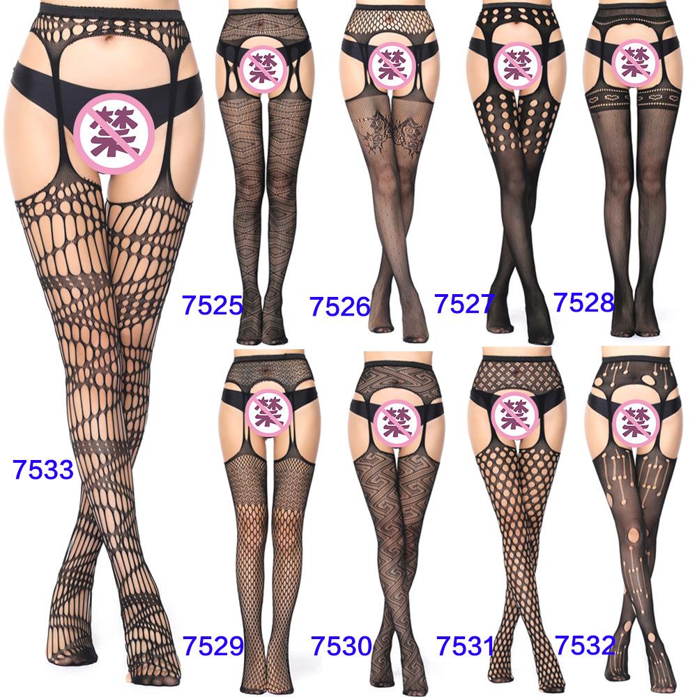 sexy women net stockings gothic mesh fishnets tights black