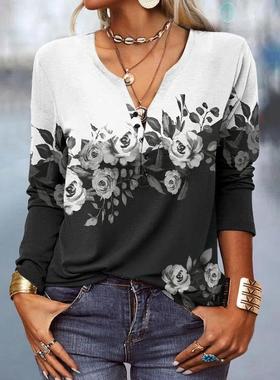 new -shirt european foreign womens fashion and springsummer