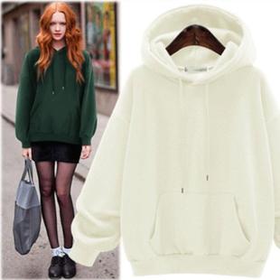 fat sweater size fleece Plus hooded girl womens loose