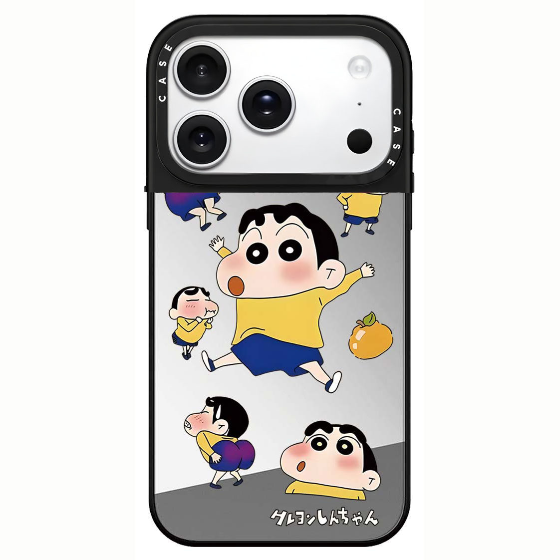 C潮牌联名动漫蜡笔小新17手机壳适用iPhone16ProMax磁吸镜面15pro卡通可爱13保护套情侣iPhone14趣味17pro壳