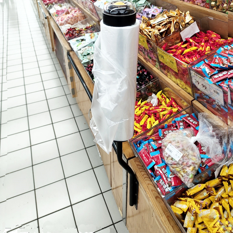 超市连卷袋支架放置架挂式架子货架挂架带湿手器杂粮果蔬百货散称