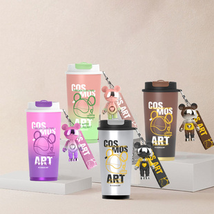 星际熊男生女生情侣咖啡杯316不锈钢高颜值大容量保温杯水杯礼物