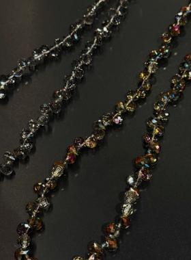 品申原创质感轻奢银灰色水滴型水晶珠韩系高级感气质手机ccd相机链条挂饰防摔可拆卸挂链手提手腕式手机挂链