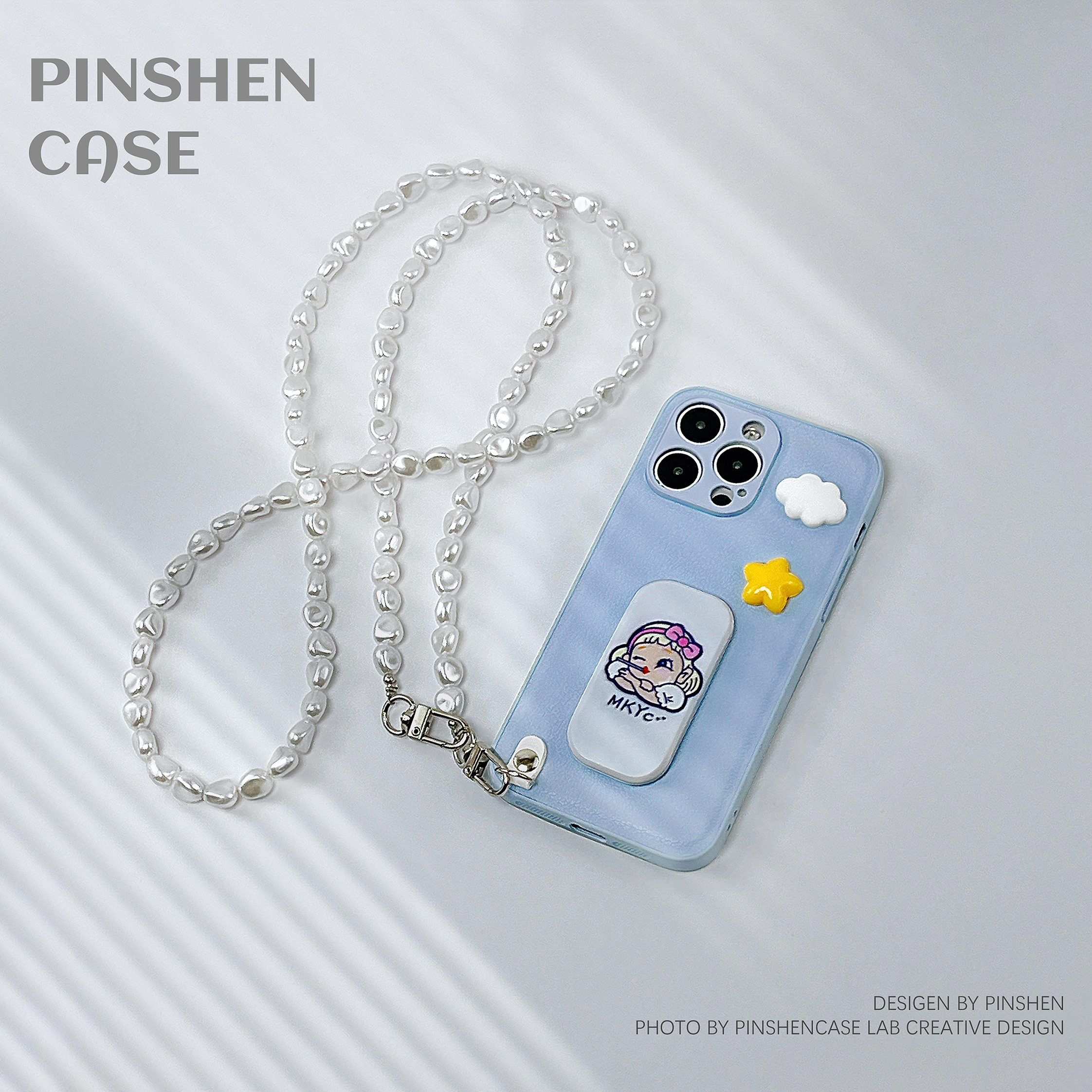 婴儿蓝棒棒糖女孩手提斜挎手机壳