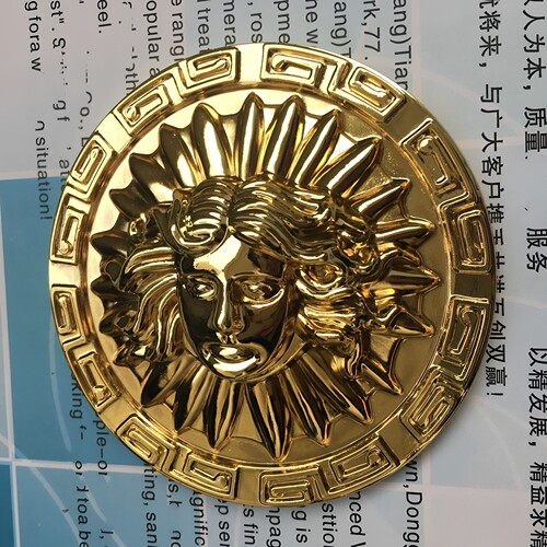 装饰件包邮金属圆形金色配件头像