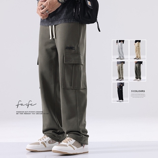 重磅工装 潮牌宽松直筒阔腿运动休闲长裤 卫裤 美式 男款 FAFC2024秋季