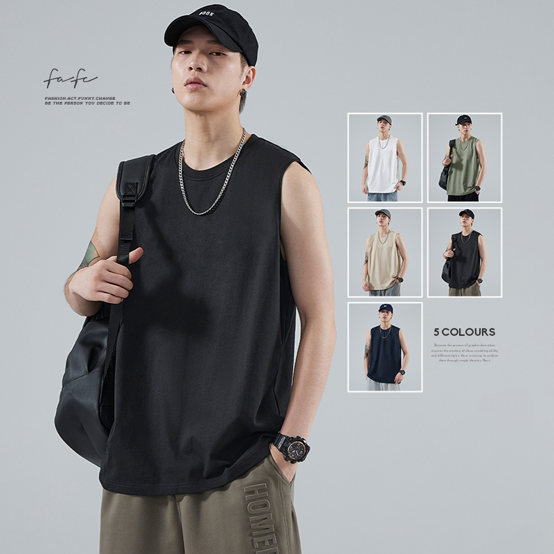 FAFC纯棉亲肤透气运动背心
