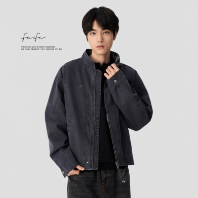 FAFC420g重磅珠帆布短宽夹克