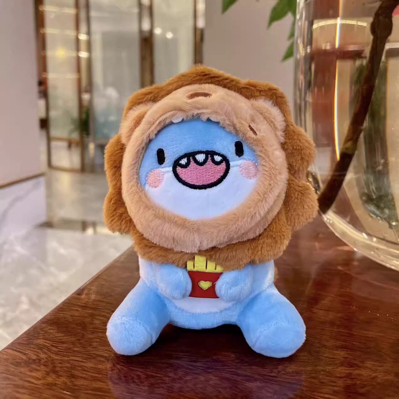 小红书同款莎头周边高颜值肥肥鲨狮弟薯条派毛绒玩偶挂件生日礼物
