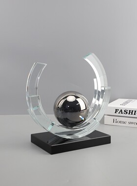 轻奢几何水晶艺术桌面摆件