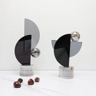 现代轻奢几何水晶创意摆件玄关客厅酒柜样板间茶几家居艺术装饰品,家居饰品,装饰摆件,淘宝优惠券,粉丝福利购,淘宝优惠卷