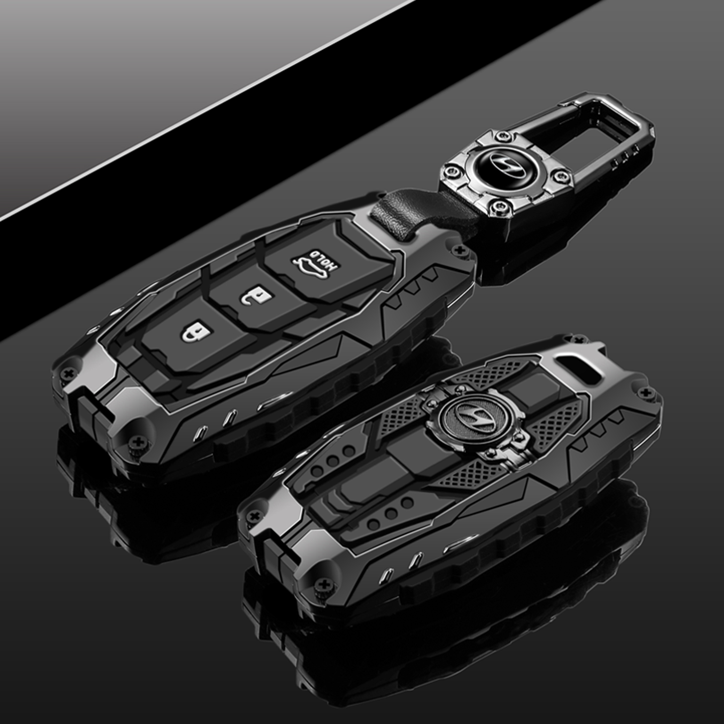 装甲男士现代钥匙套夜光合金