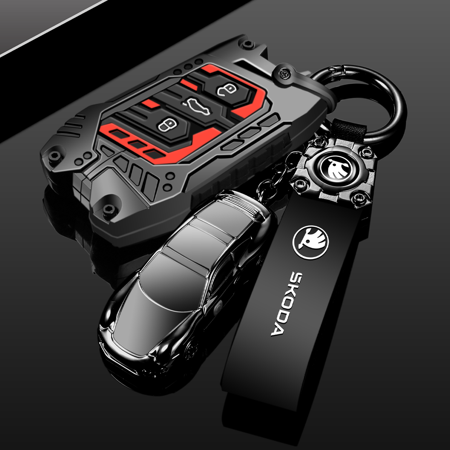 重装机甲斯柯达钥匙套高级感