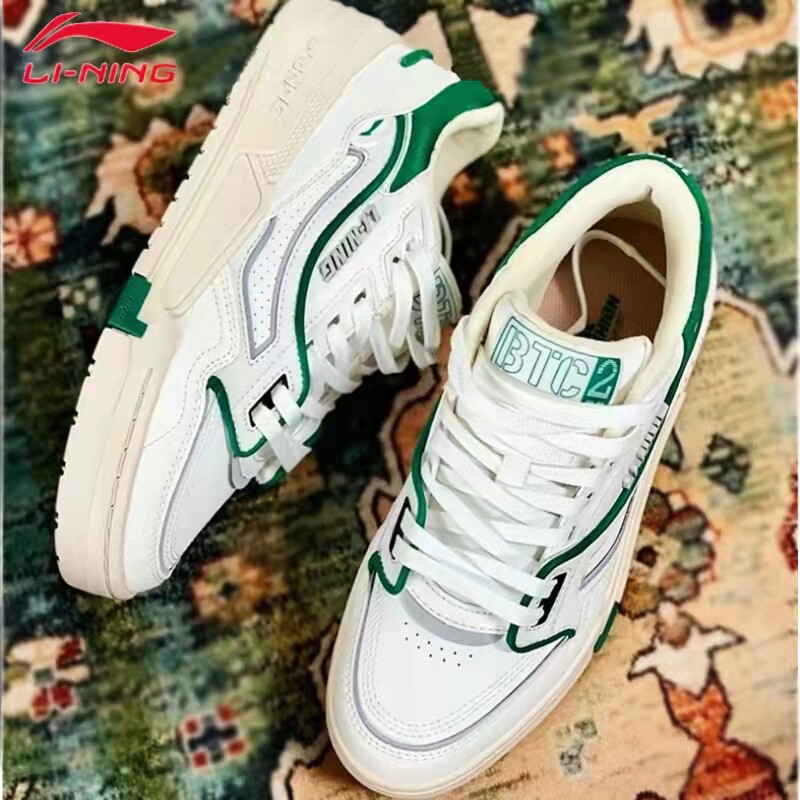 李宁板鞋夏季新款001btc日进斗金男休闲鞋白色鞋子男款鞋低帮复古