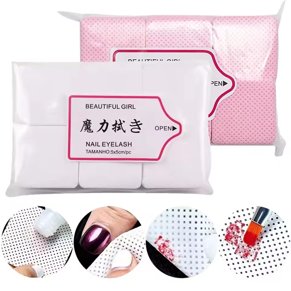 睫毛胶水瓶口擦式布美甲魔力擦拭棉片不掉毛洗甲棉片胶水瓶清洁纸