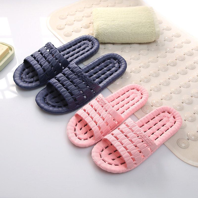 SANDALS AND SLIPPERS WOMENS SUMMER BATHROOM NON-SLIP INDOOR HOME FLAT-HEELED PLASTIC BATH SHOWER SLIPPERS HOME MENS SUMMER OUTDOOR WEAR