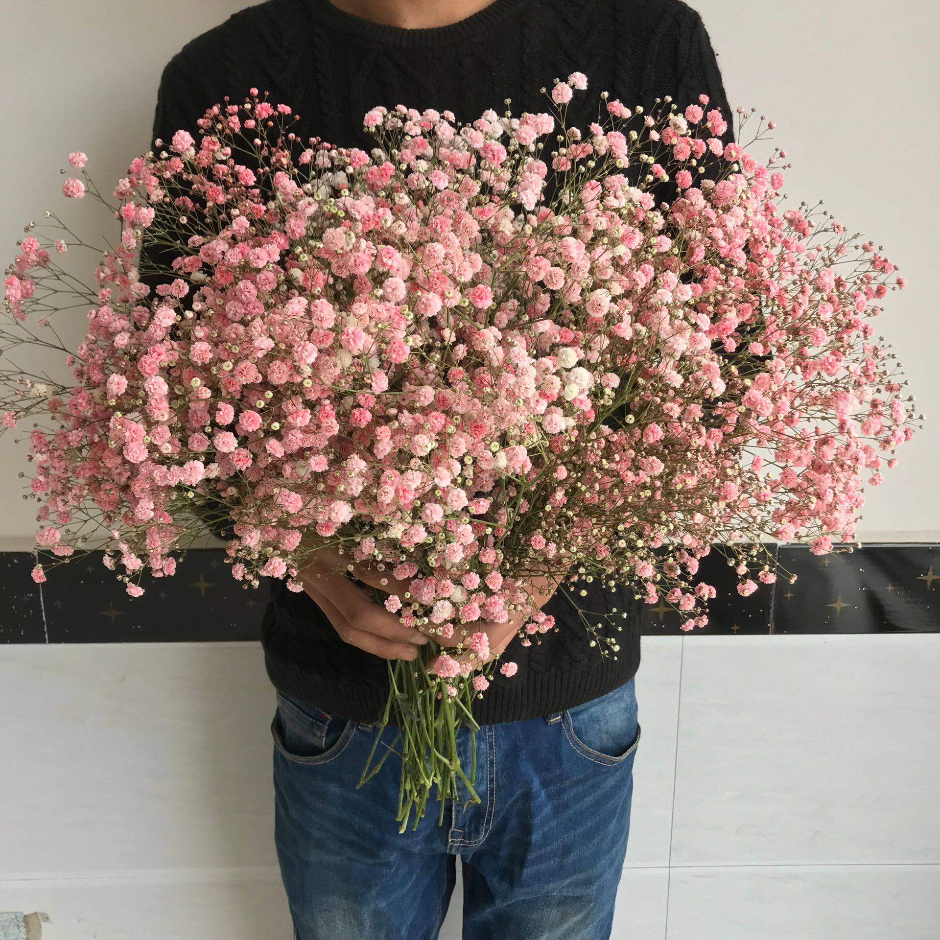 满天星勿忘我干花花束家