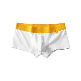 店 包邮 柠檬款 拍任意3条 男平角清新纯色纯棉低腰内裤 四月白羊