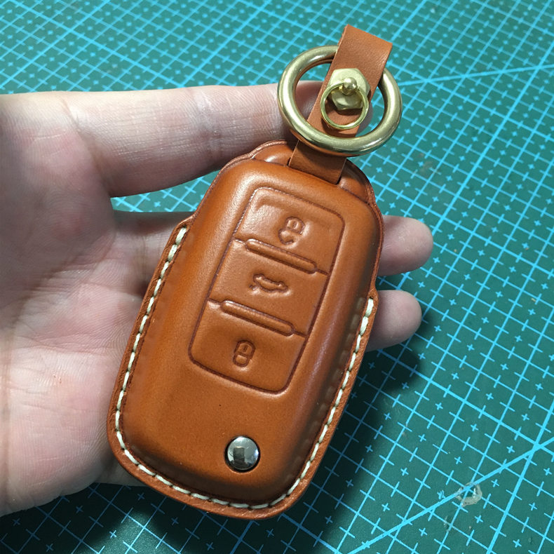 适用大众新款朗逸启航速腾宝来POLO桑塔纳车钥匙套甲壳虫钥匙包扣