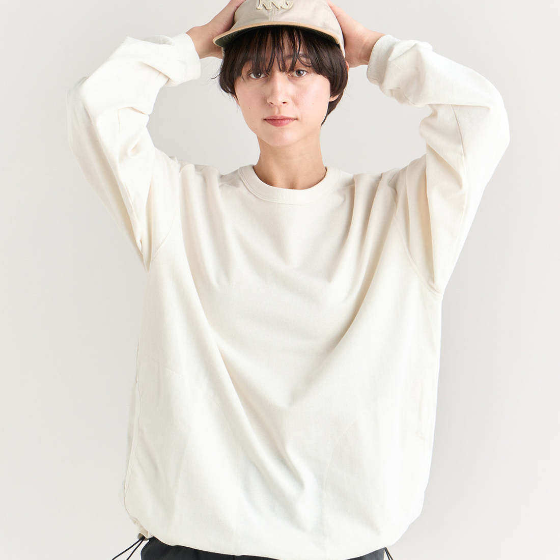 NANGA针织长袖T恤男女通用秋冬休闲宽松简约百搭款圆领套头衫