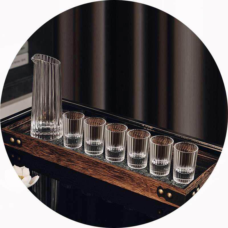 卡丝拉狄中式白酒杯套装家用水晶玻璃分酒器小号酒杯高档酒具一口