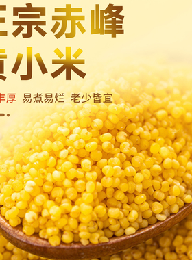 赤峰黄小米25年农家新米金苗K1粘糯小黄米熬粥油脂厚五谷杂粮粗粮