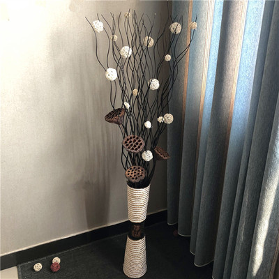 新品曲柳落地室内装饰禅意干花