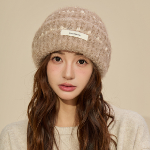 保暖帽子女款2025新款时尚洋气超好看独特漂亮流行爆款围巾二件套