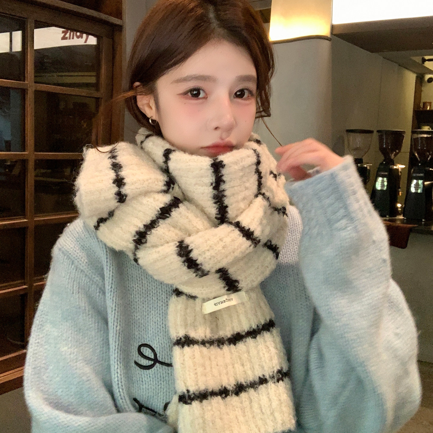 围巾女生冬2025新款今年流行爆款韩系氛围感围脖护颈加厚保暖披肩,服饰配件/皮带/帽子/围巾,二件套,淘宝优惠券,粉丝福利购,淘宝优惠卷