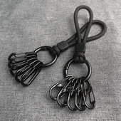 金属8字扣S型弹簧扣户外登山背包挂钩黑色防丢便携汽车挂件钥匙扣