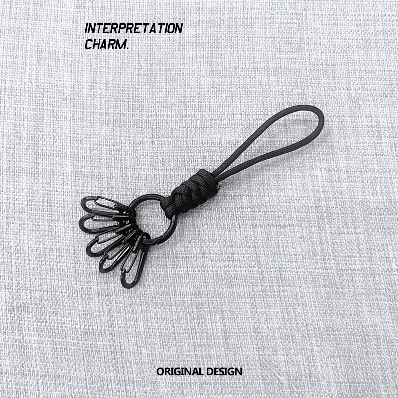 钥匙扣圈环S扣挂钩金属扣环五金配件锁匙扣手工伞绳8字挂扣钥匙绳