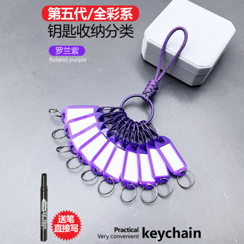 可拆卸S扣钥匙收纳神器锁匙标签钥匙圈可标记家用宿舍8字扣钥匙盘