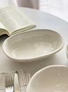 ins北欧极简手捏不规则纯白陶瓷汤饭碗餐盘子 安木良品 出口订单
