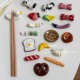 安木良品 可爱ins风小食物造型手绘釉下彩陶瓷筷托餐桌勺叉筷子架