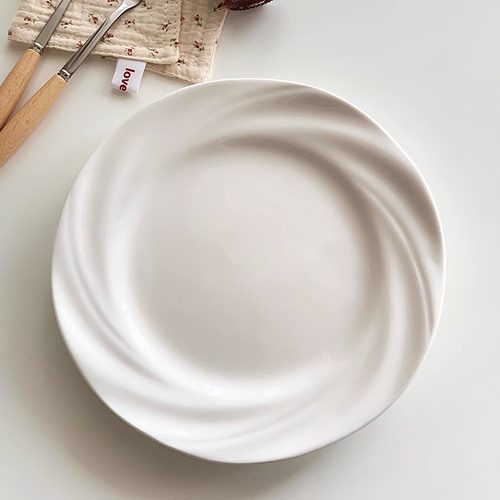 安木良品ins浮雕陶瓷餐盘