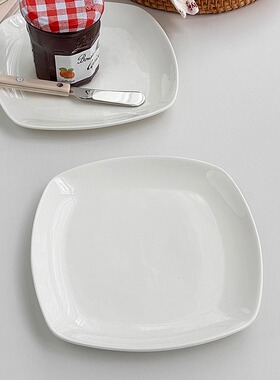 【9.99三个】出口订单日式ins极简纯白高温陶瓷实用点心碟小菜盘