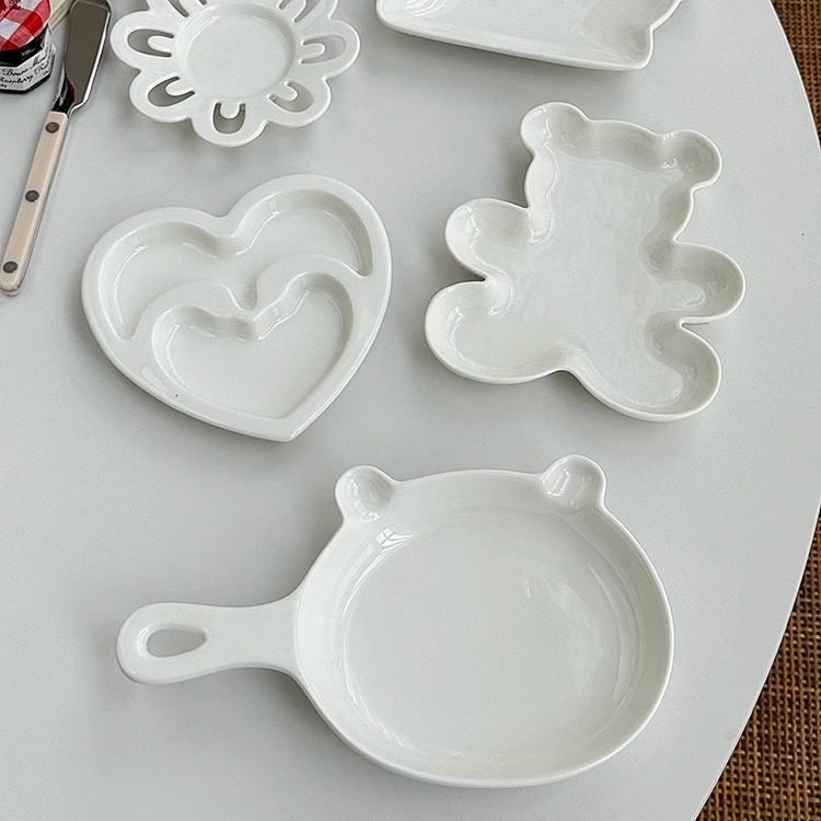 安木良品 外贸出口 日式可爱ins创意造型纯白陶瓷零食酱料味碟,餐饮具,碟,淘宝优惠券,粉丝福利购,淘宝优惠卷