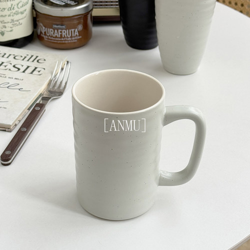 安木良品 外贸出口 北欧极简ins风质感哑光陶瓷茶杯子咖啡马克杯