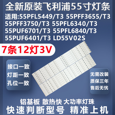 加厚铝基板飞利浦LD55V02S灯条