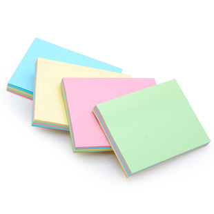 晨光文具学生用便签本YS-11彩色网红便条纸可爱小清新单词贴优事贴正方形长方形彩色自粘N次贴彩砖