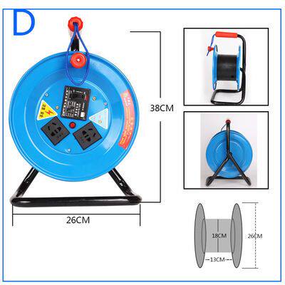 德国进口工程移动加厚电缆盘空盘电源线延长线盘大功率插座收线器