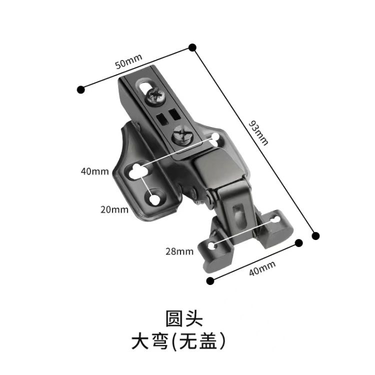 德国工艺玻璃门铝框铰链不锈钢二段力橱柜门酒柜静音液压阻尼缓冲