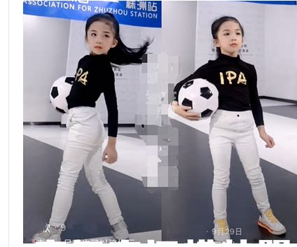 儿童模特训练服少儿礼仪形体服T台走秀练功服女童秋冬季表演出服