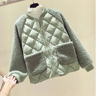 棉衣宽松大码 簿款 胖mm200斤棉袄外套 2025年秋冬季 轻薄棉服女短款