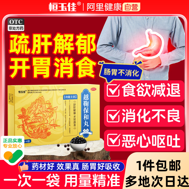 【恒玉佳】越鞠保和丸6g*4袋/盒