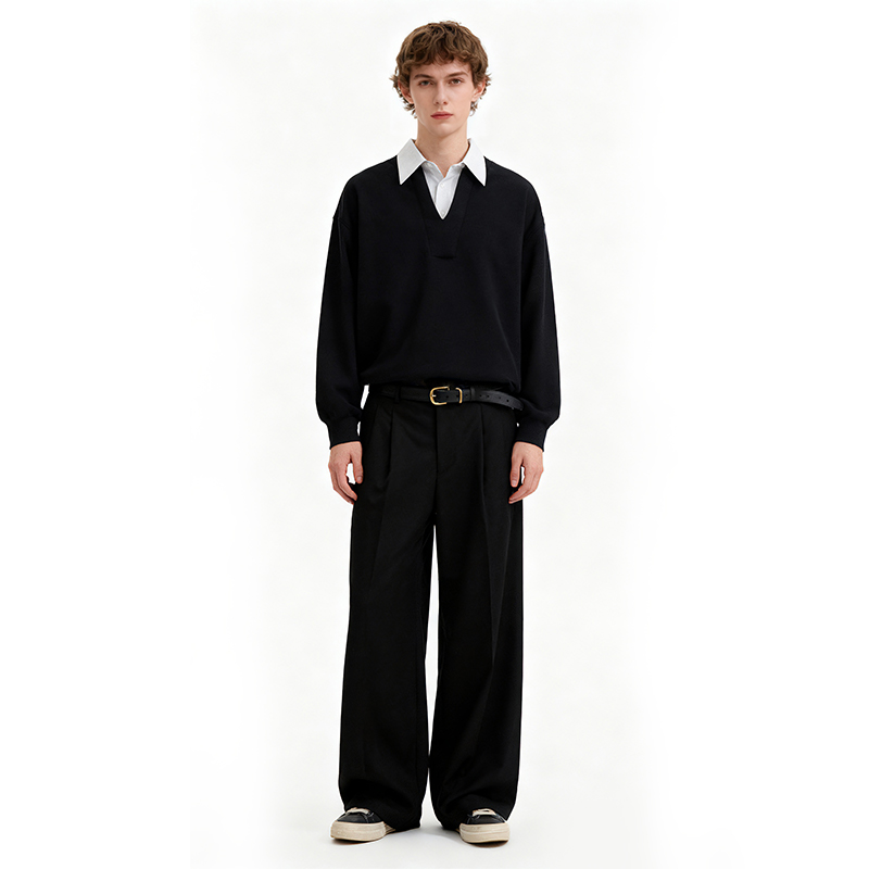 衬衫领卫衣加绒外套高智感穿搭