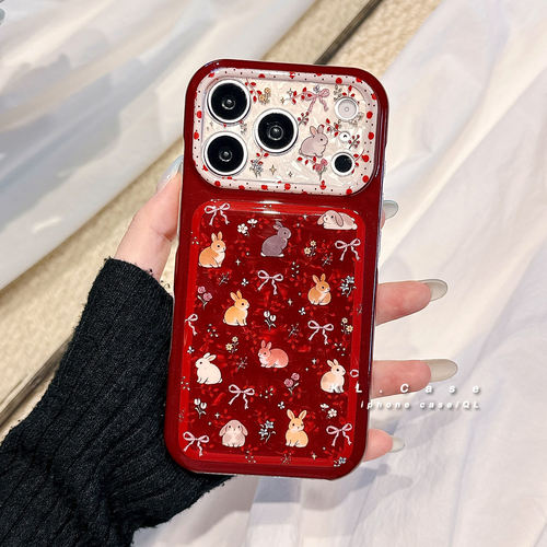 适用于iPhone红色小众ins手机壳