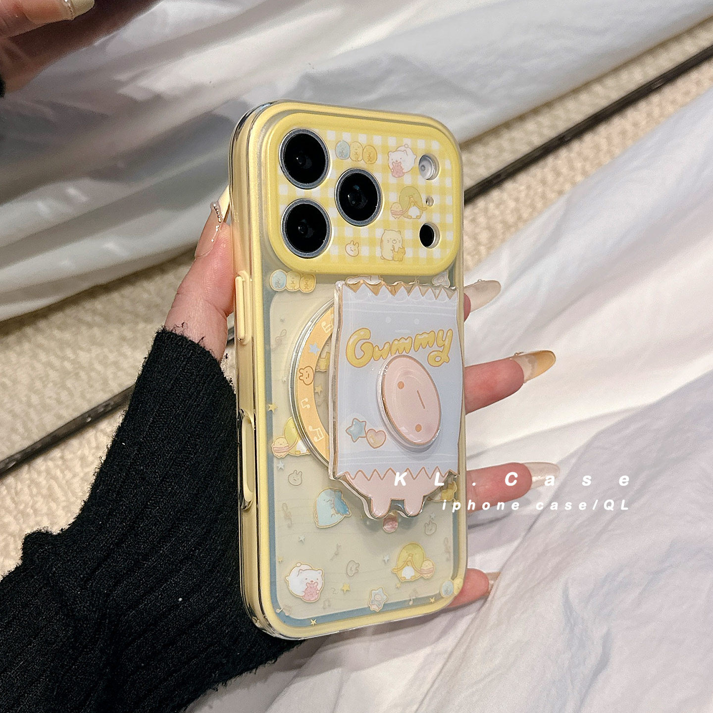 ins可爱角落生物卡通适用苹果17手机壳iPhone17promax新款16防摔套15硅胶14全包高级感磁吸带支架磨砂女软外p