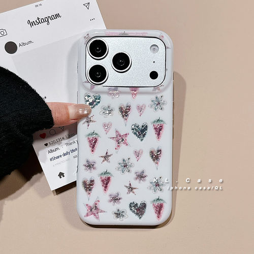 适用于iPhone简约钻石纹手机壳